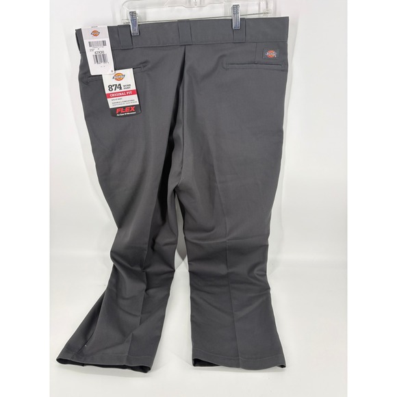 Dickies Mens Gray Work Pants 42x30 New Bootcut Straight Leg - Picture 1 of 11